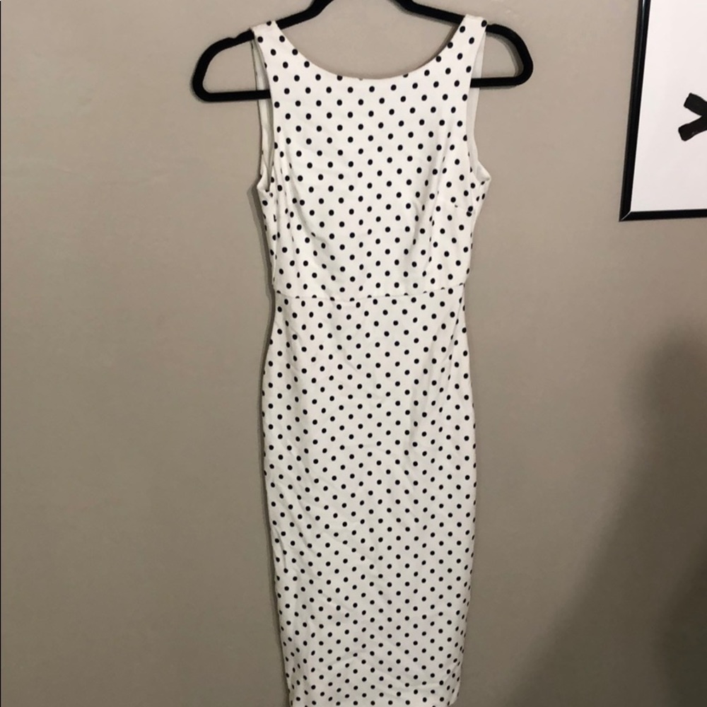 White polkadot dress